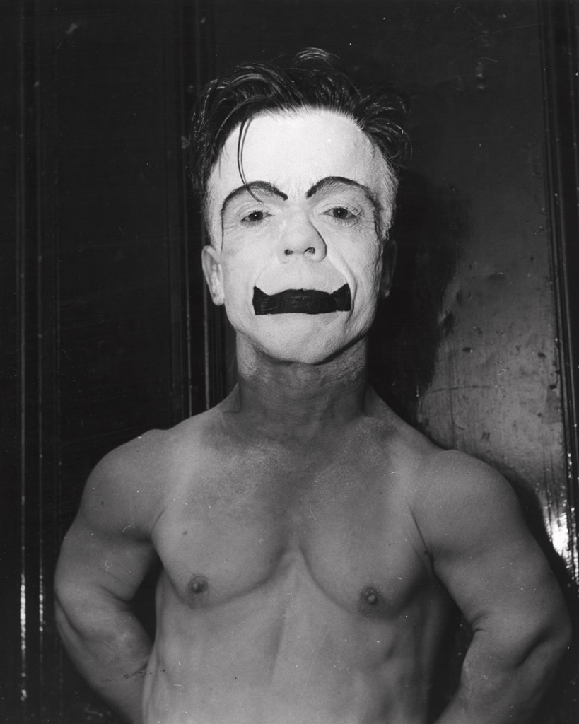 Performer Jimmy Armstrong, circa 1943. Pic by Weegee © International Center of Photography.