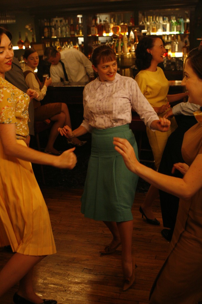 PLOT TWIST...Peggy dances in P.J Clarke's with girls from the office 