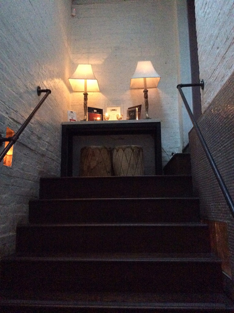 HIDDEN...the stairs from the secret door to the bar