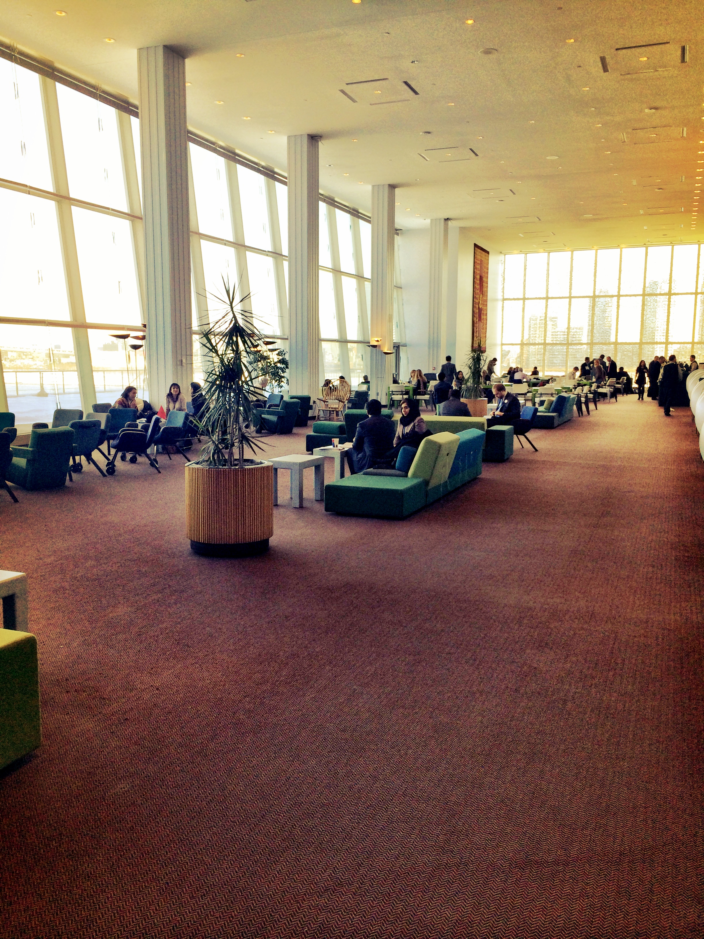 AIRY...the Delegates Lounge is filled with Scandinavian furniture