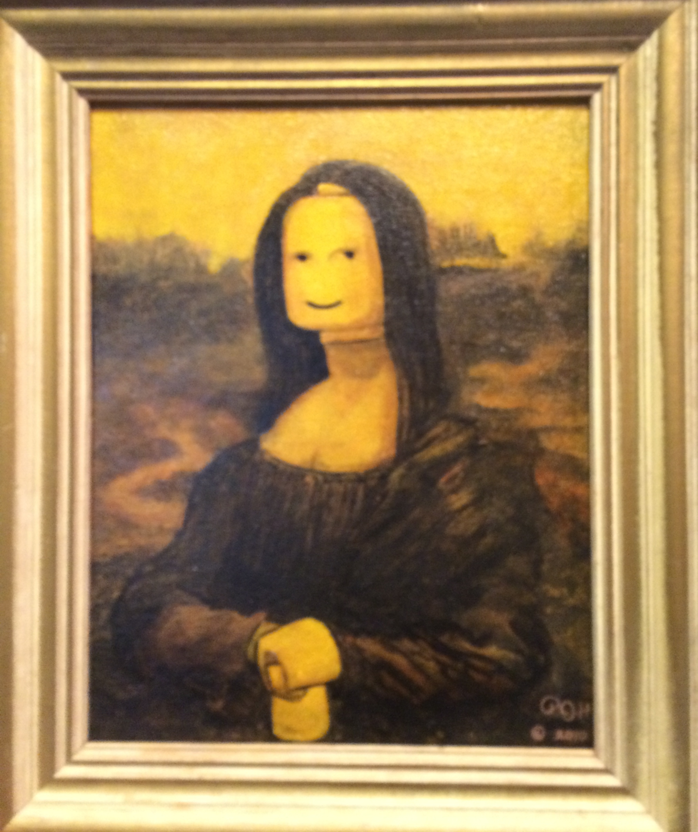 SMILE...Hecker's Mona Lego harks back to Da Vinci