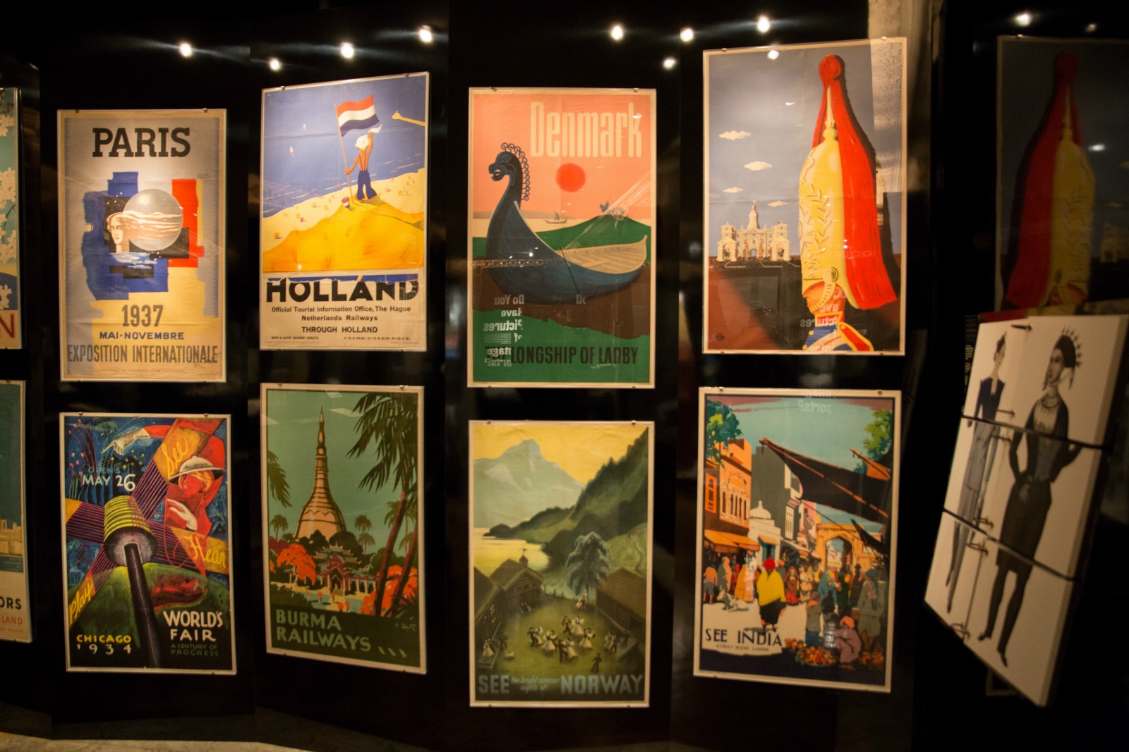 EYE-CATCHING...the vintage travel poster display ©NYPL